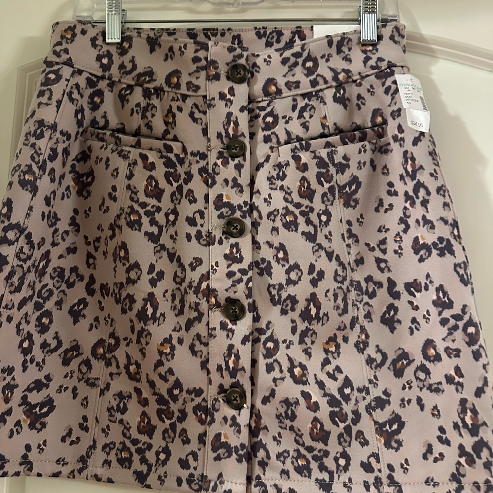 Maurices Animal Print Skirt with Pockets